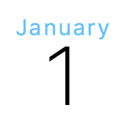 iPhoneアイコンカレンダー　iOS13 ブルー文字