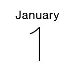 iPhoneアイコンカレンダー　iOS8 黒文字