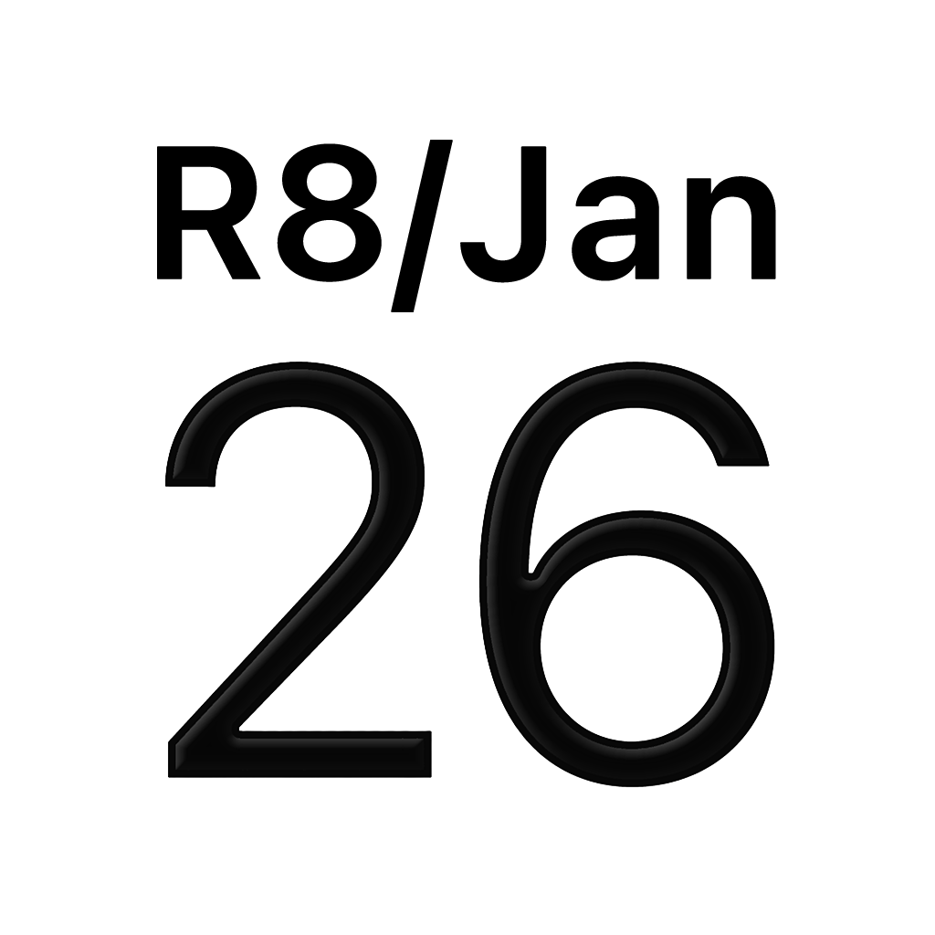 iPhone西暦表示アイコン　文字色赤