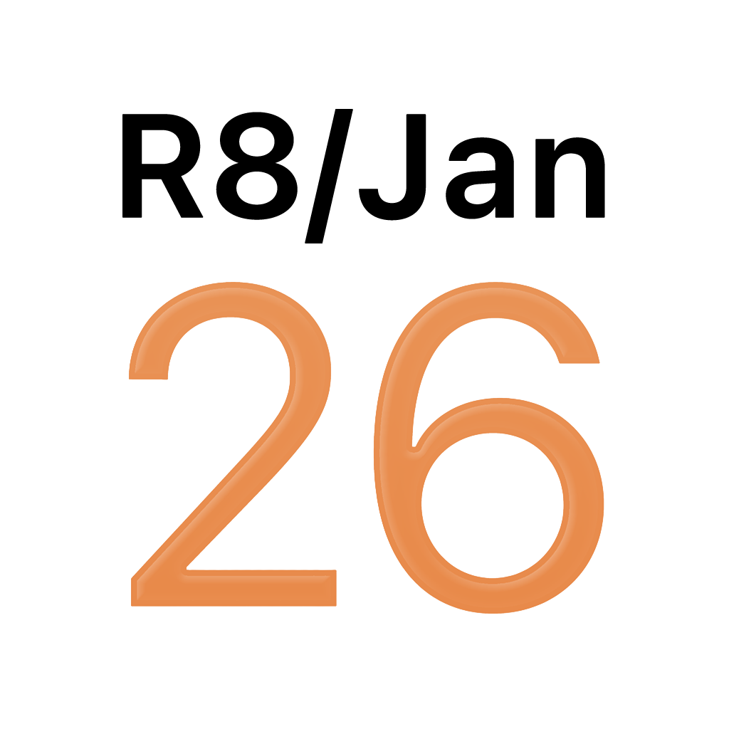 iPhone西暦表示アイコン　文字色赤