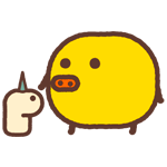 LINEスタンプ　豆ブタ3