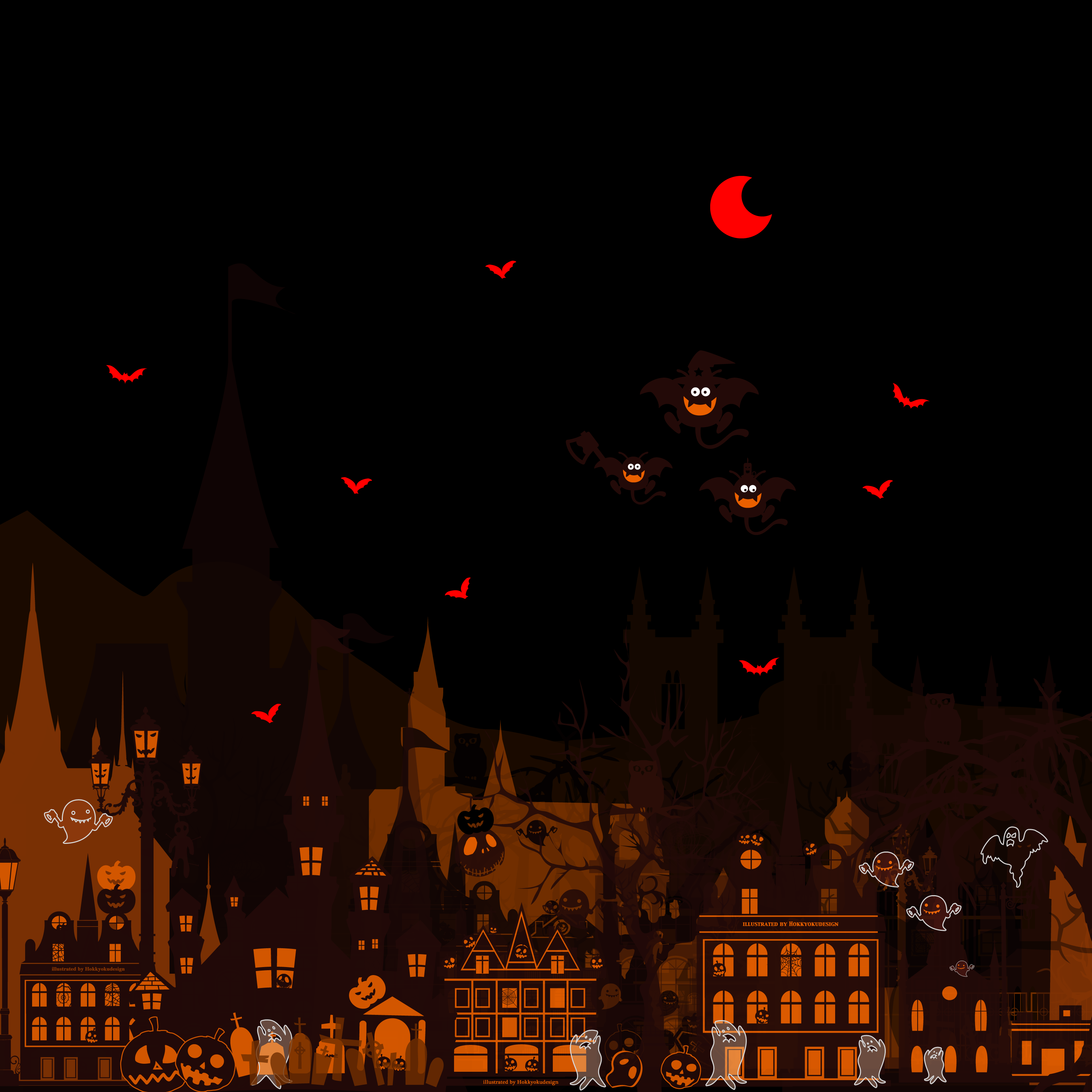 ダークモード壁紙　Halloween 2020