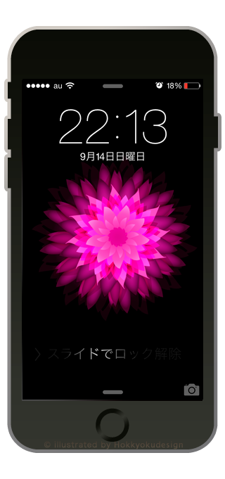 iPhone8/7/6 iOS8の花の壁紙