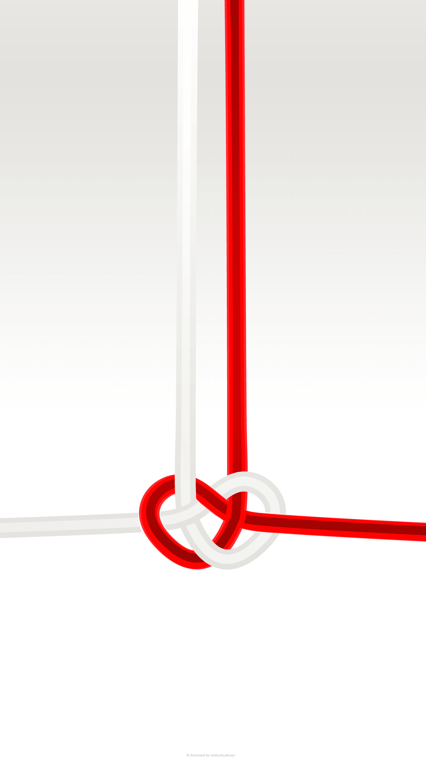 お正月・和風壁紙「水引　赤」