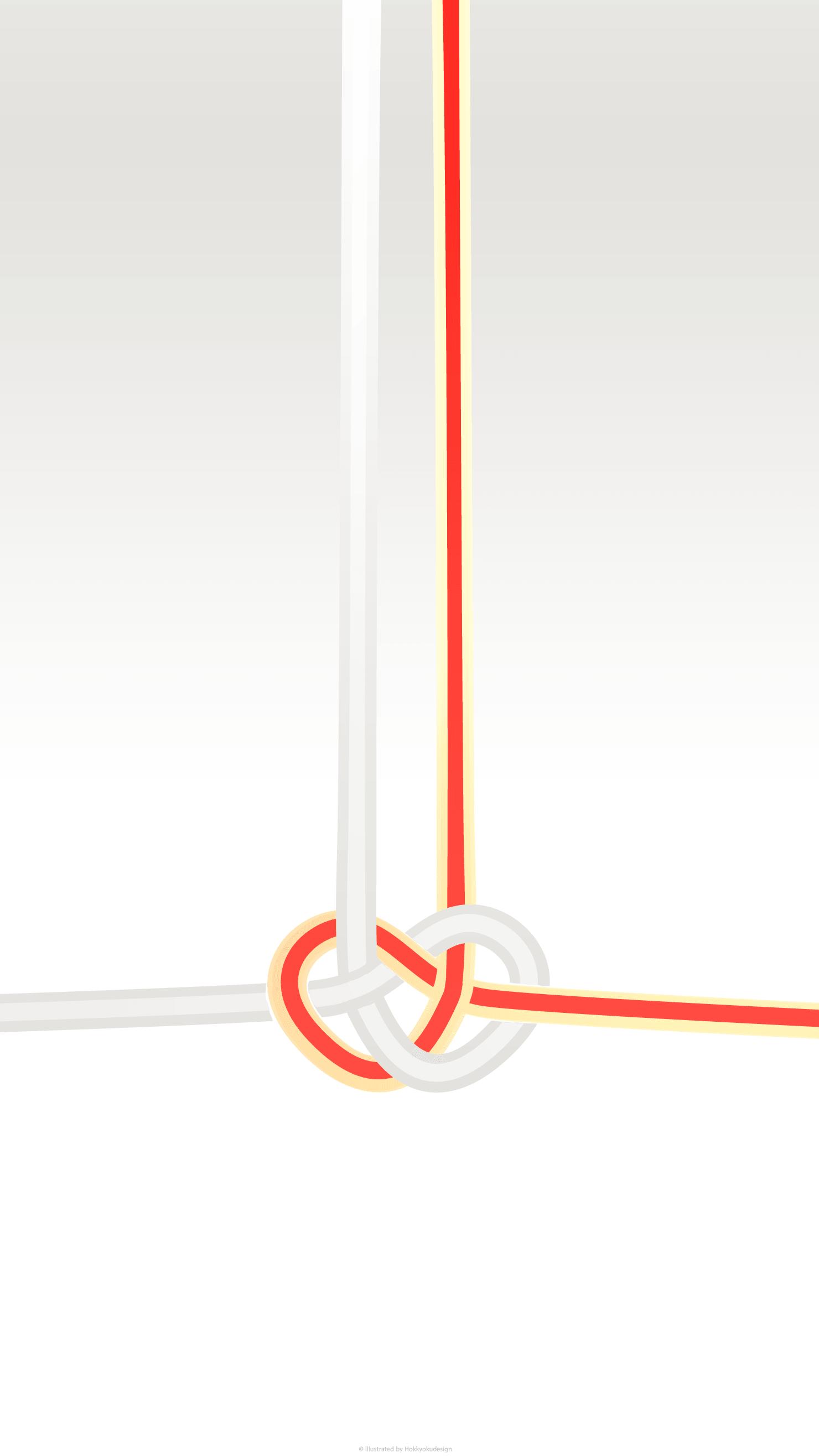 お正月・和風壁紙「水引　赤・金」