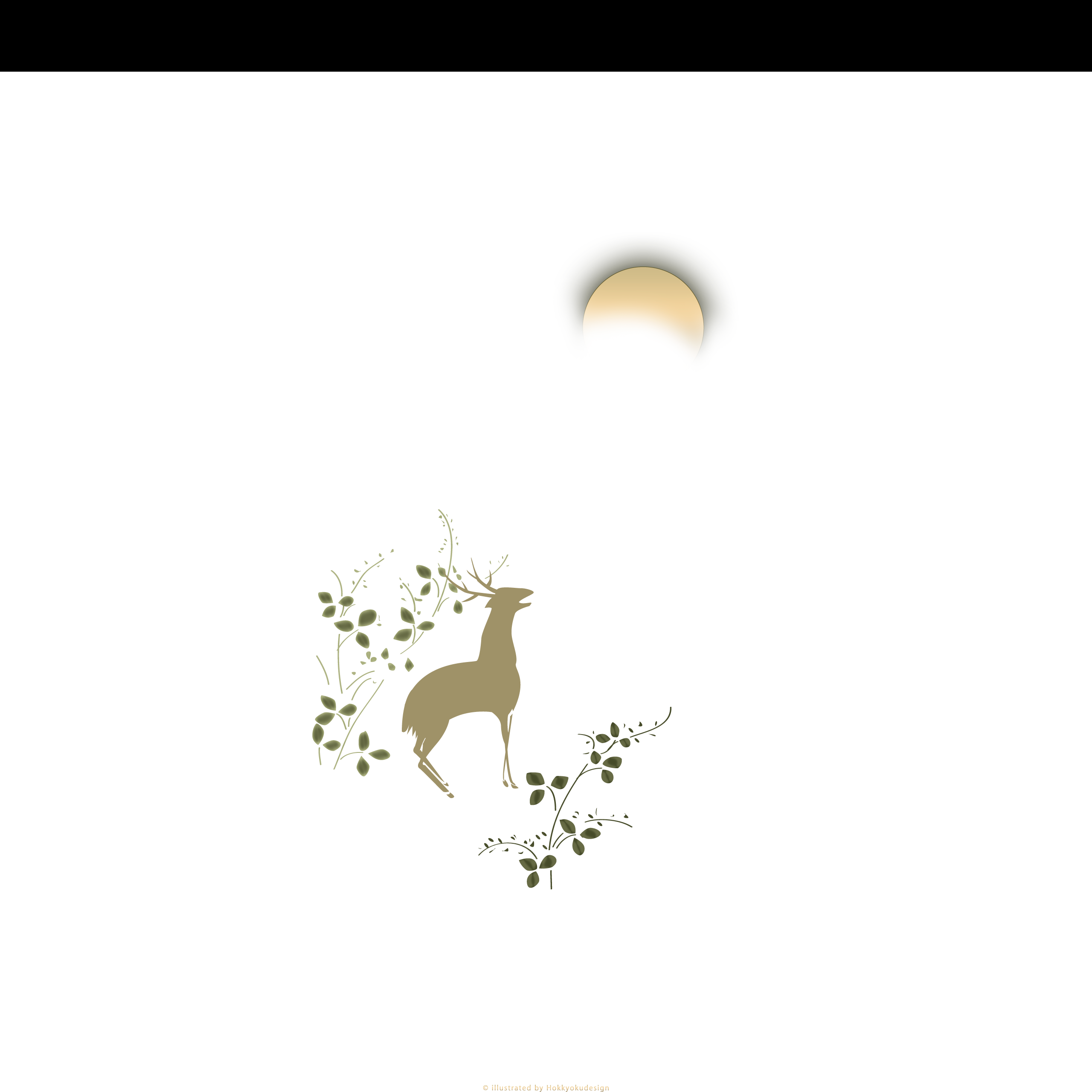 ドックが消える日本の壁紙　月に萩鹿図