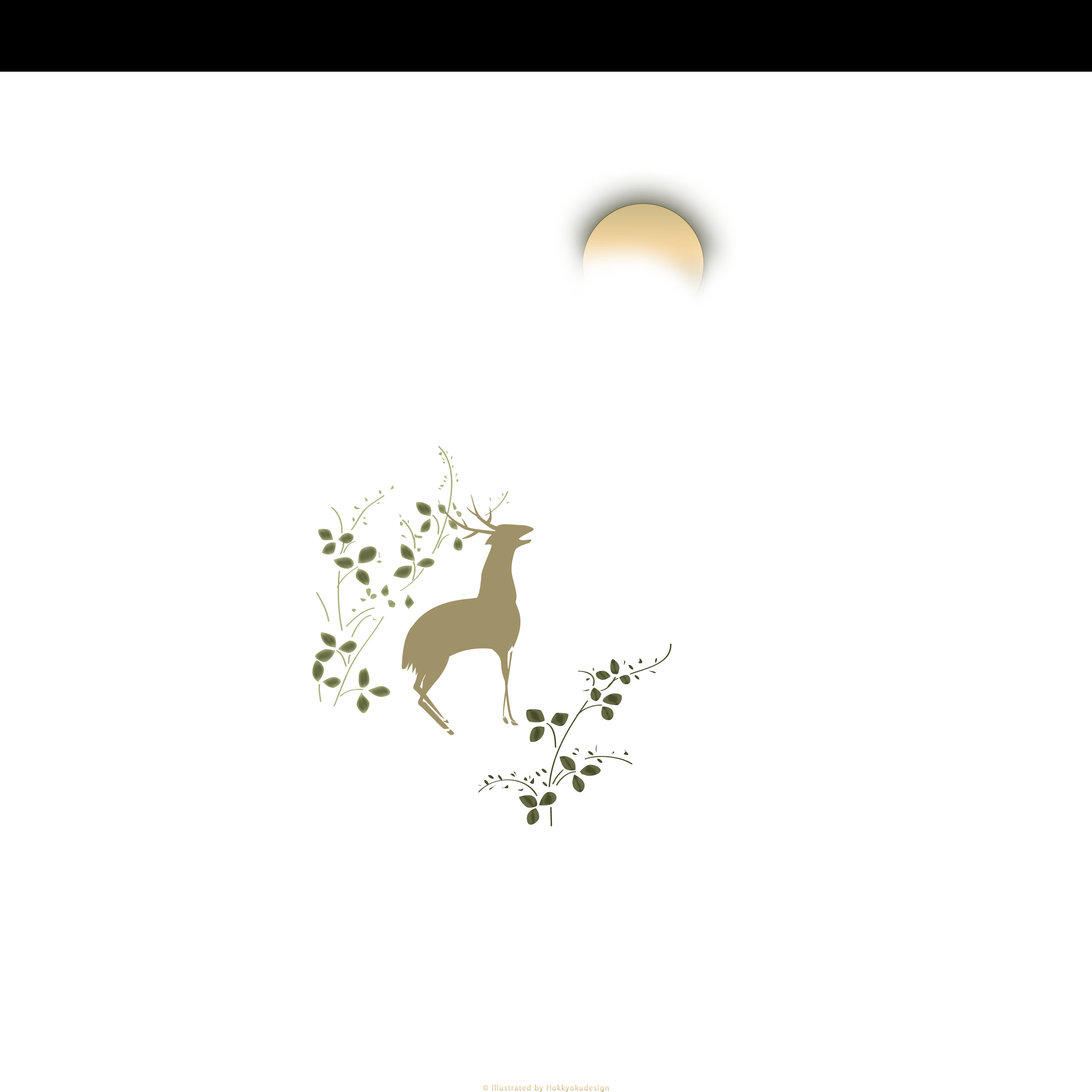 ドックが消える日本の壁紙　月に萩鹿図