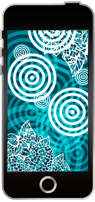 iOS7 日本の風景壁紙　あじさい