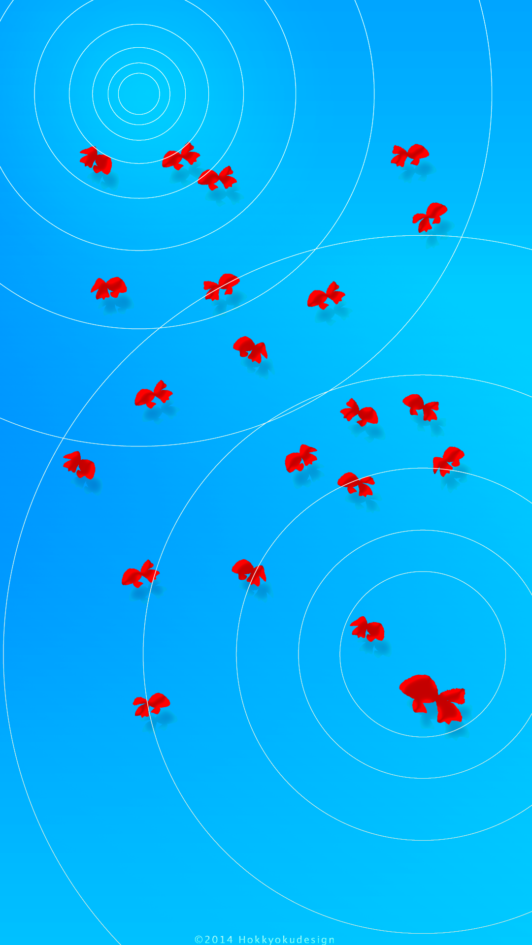 日本の夏の壁紙　水と金魚