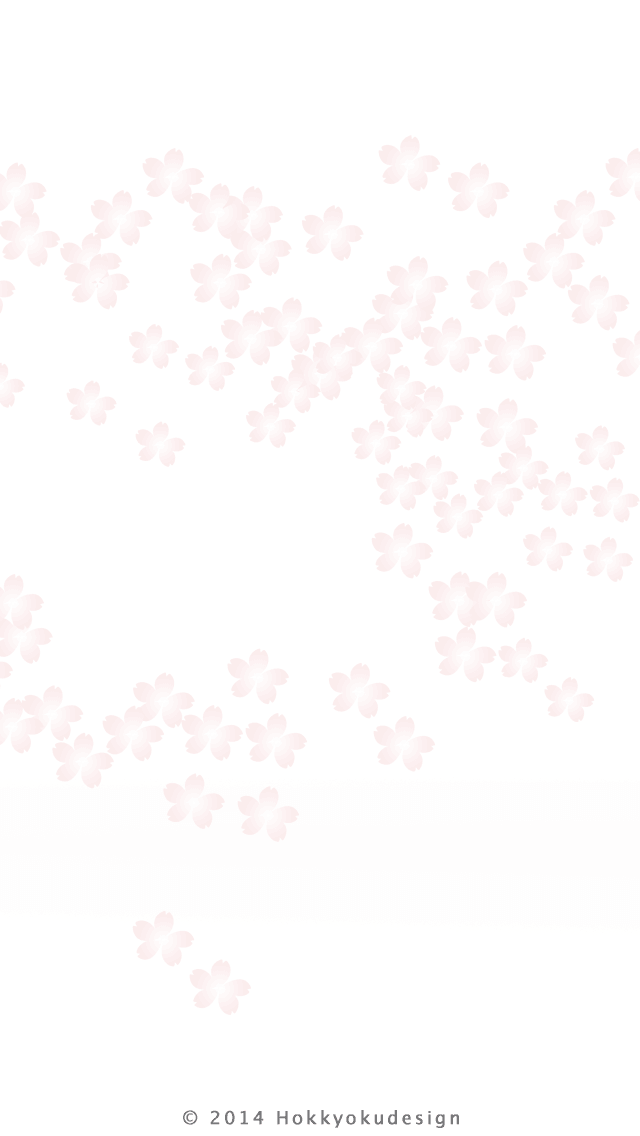 桜の壁紙　白背景待受け壁紙