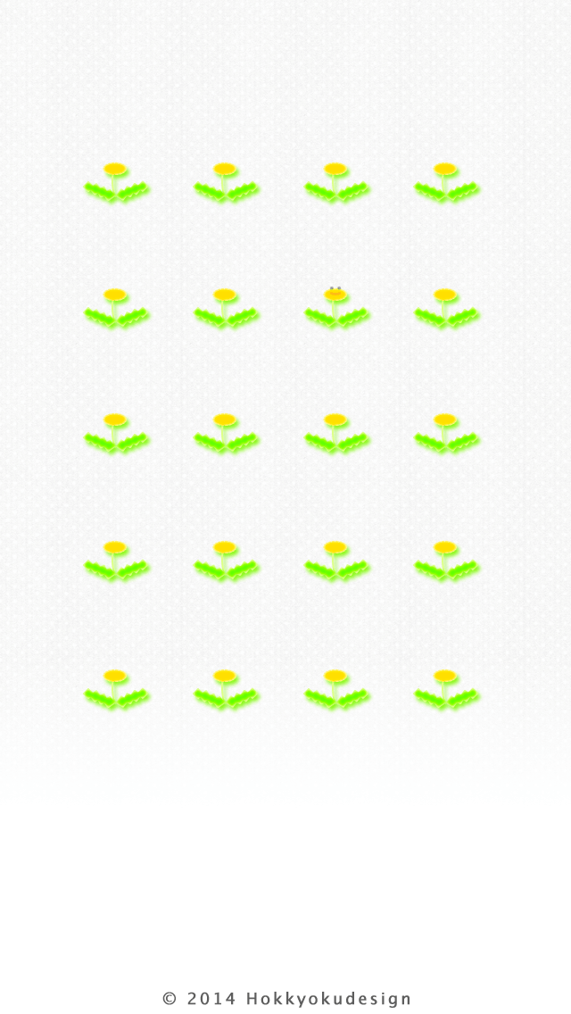 iPhone,iOS7 日本の壁紙　たんぽぽ　鼠色ドット壁紙