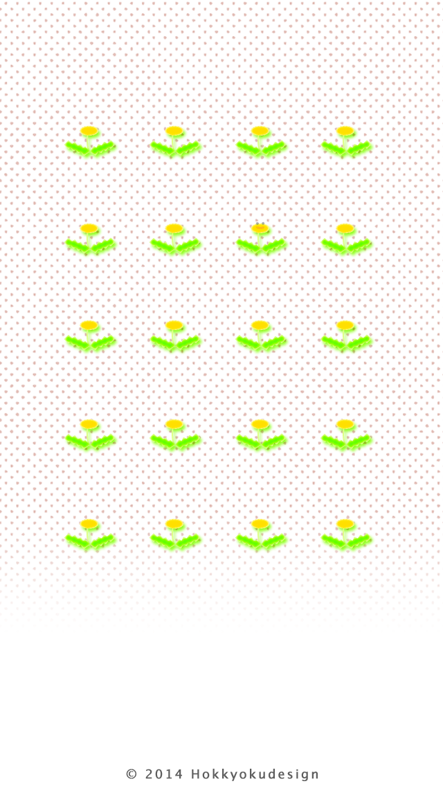 iPhone,iOS7 日本の壁紙　たんぽぽ　全面ハーフトーン壁紙