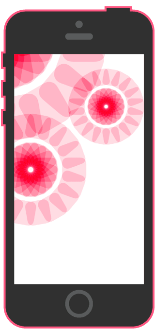 iOS7 iPhone透明の花、フラットの壁紙