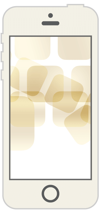 iOS7 iPhone透明キューブの壁紙