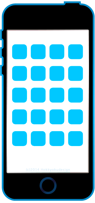 iOS iPhone透明キューブの壁紙