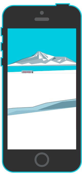 iOS7 日本の風景壁紙　宗谷本線キハ54