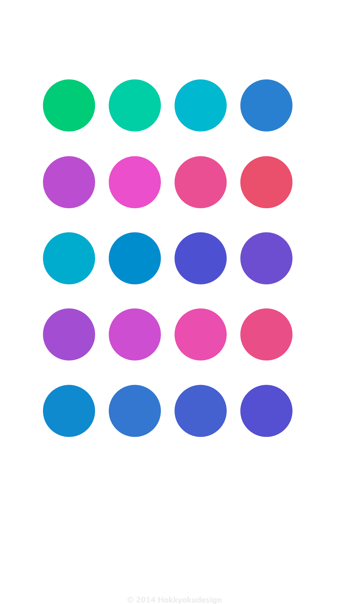 iPhone,iOS壁紙　サークル　カラートーン待受け壁紙