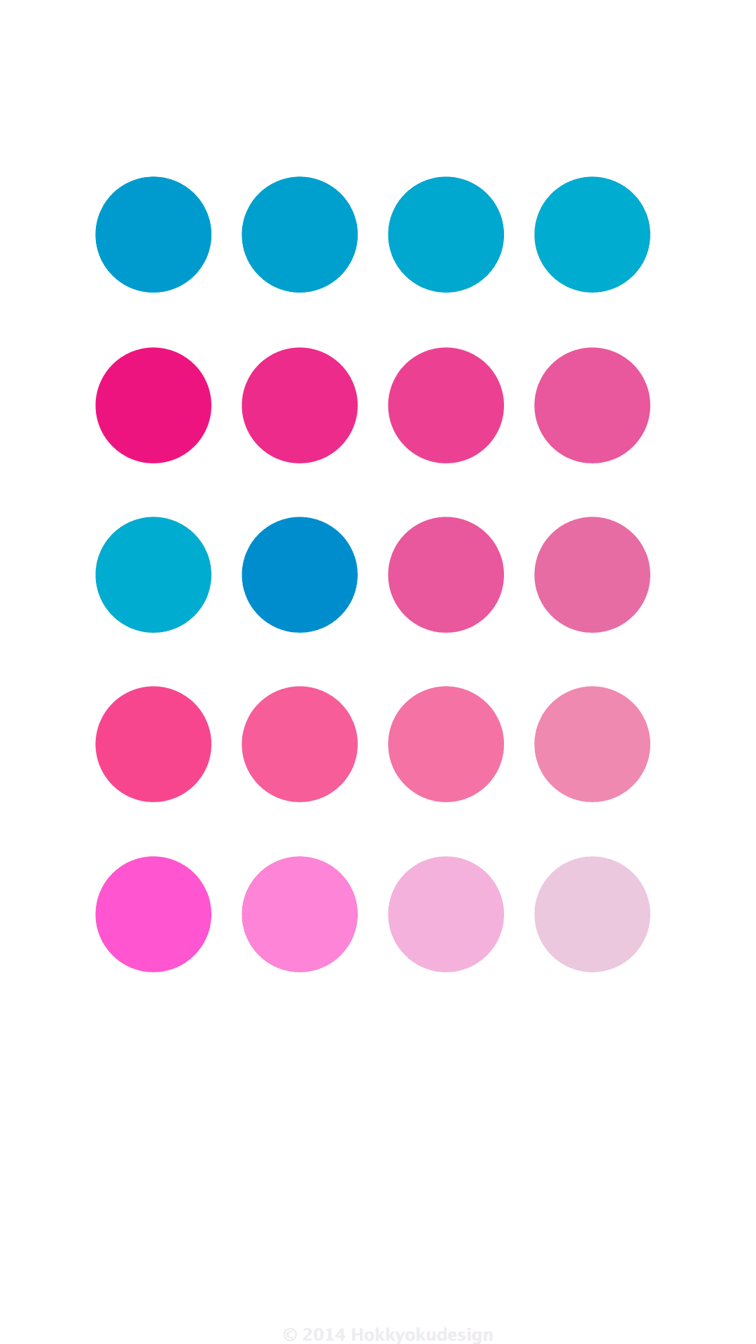 iPhone,iOS壁紙　サークル　シアン&ローズ待受け壁紙