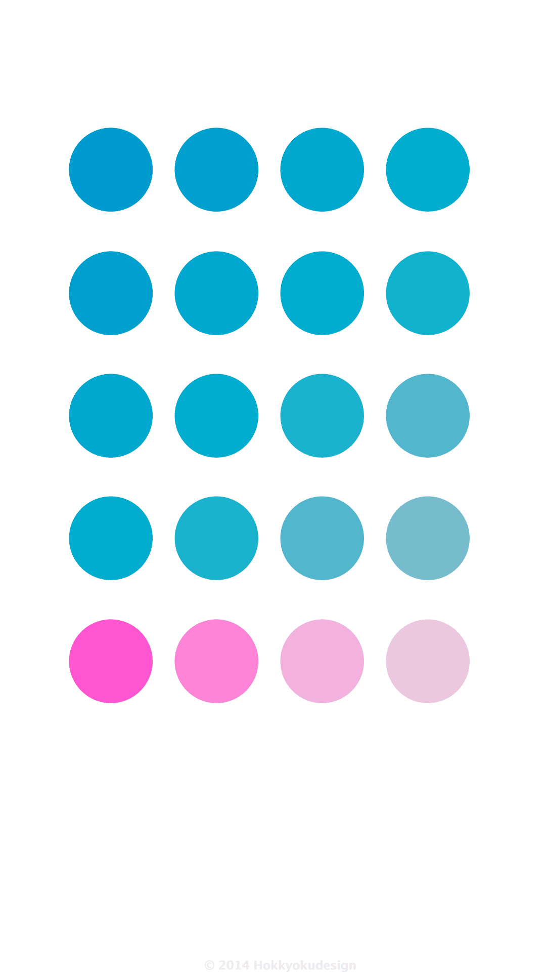 iPhone,iOS壁紙　サークル　シアン&ローズ2待受け壁紙