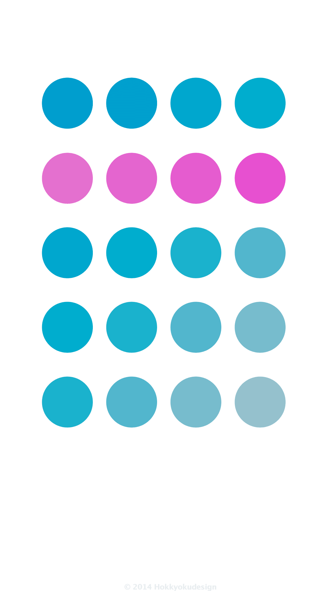 iPhone,iOS壁紙　サークル　シアン&ローズ3待受け壁紙