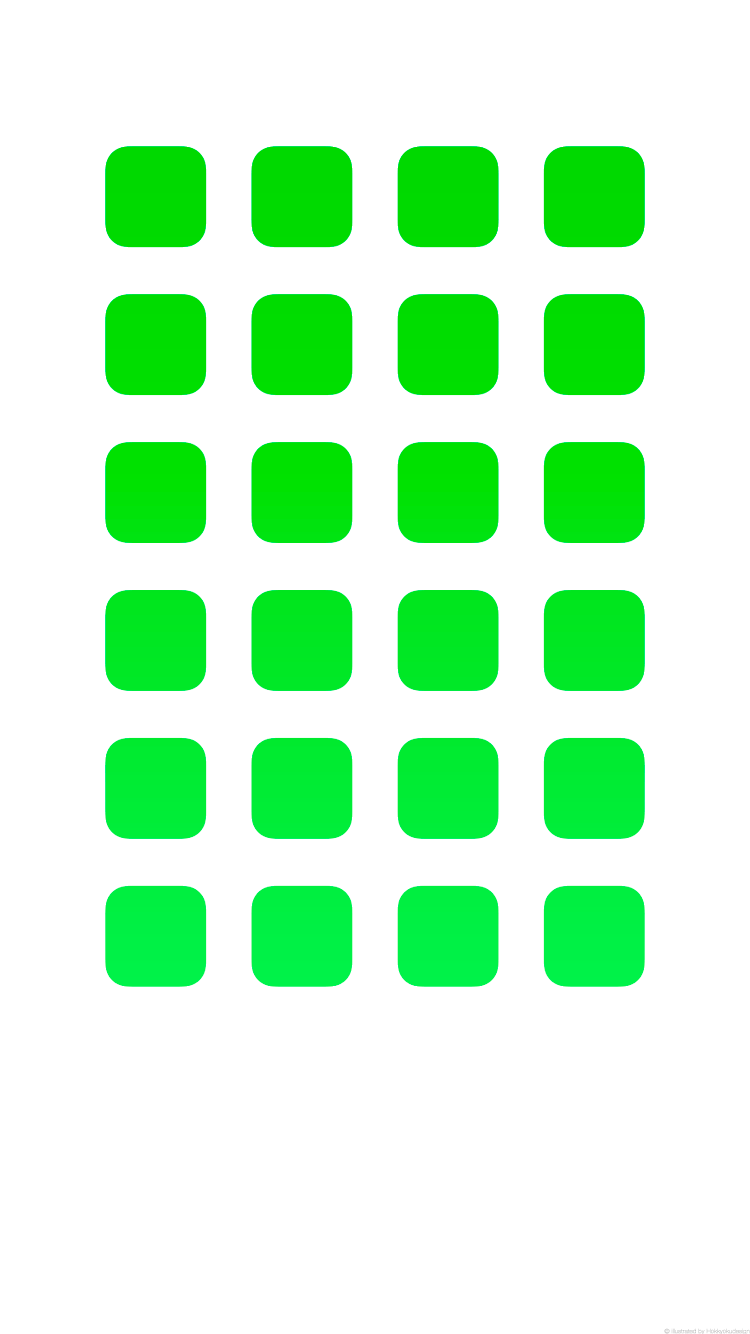 iPhone6 動く棚の壁紙グリーン