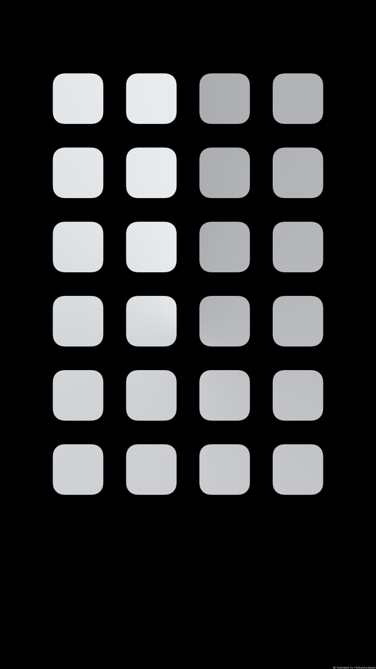 iPhone6 動く棚の壁紙ブラック&シルバー