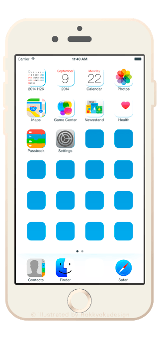 iPhone8/7/6 Plus 棚壁紙