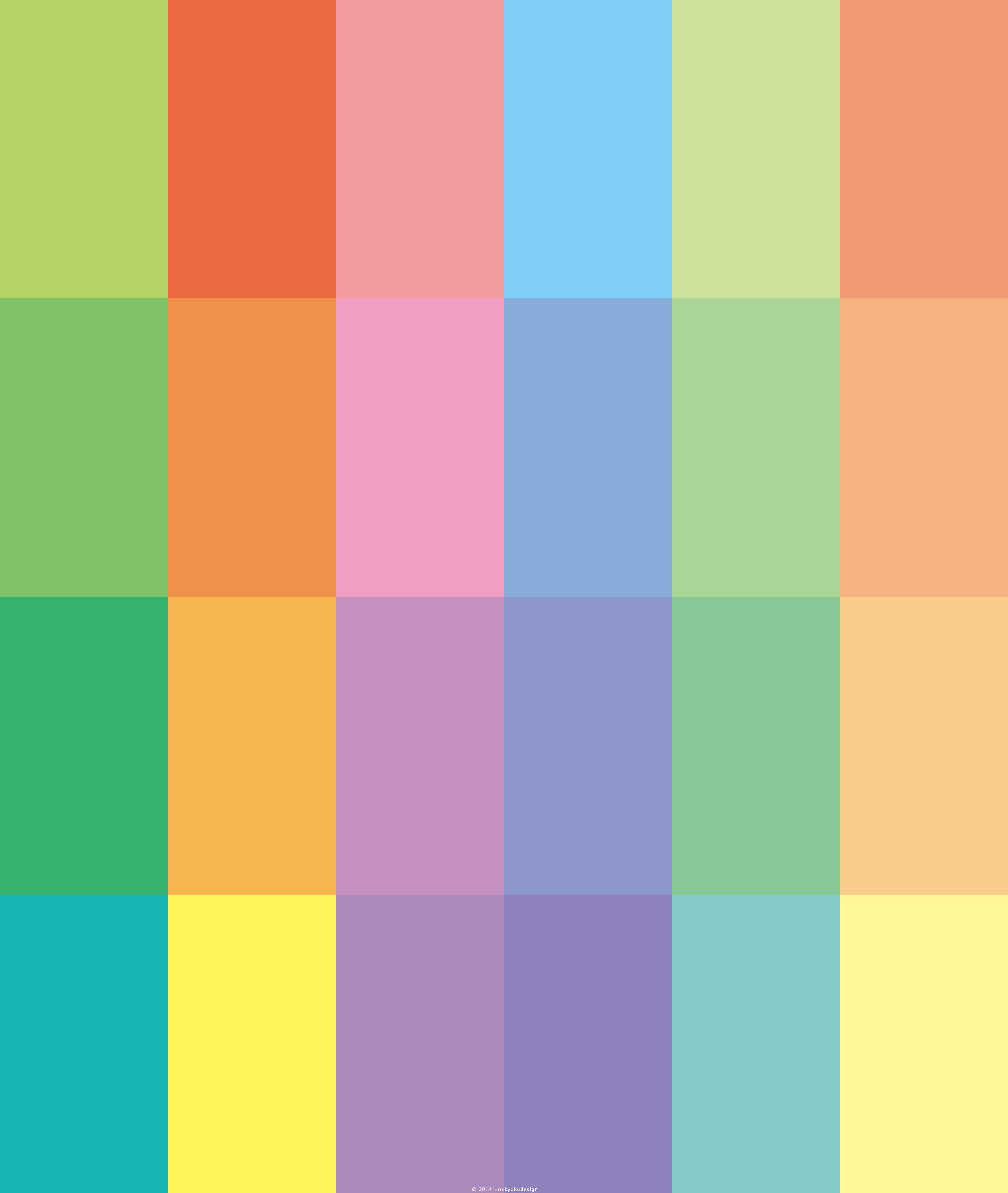 iPhone,究極の壁紙　パステルカラートーン