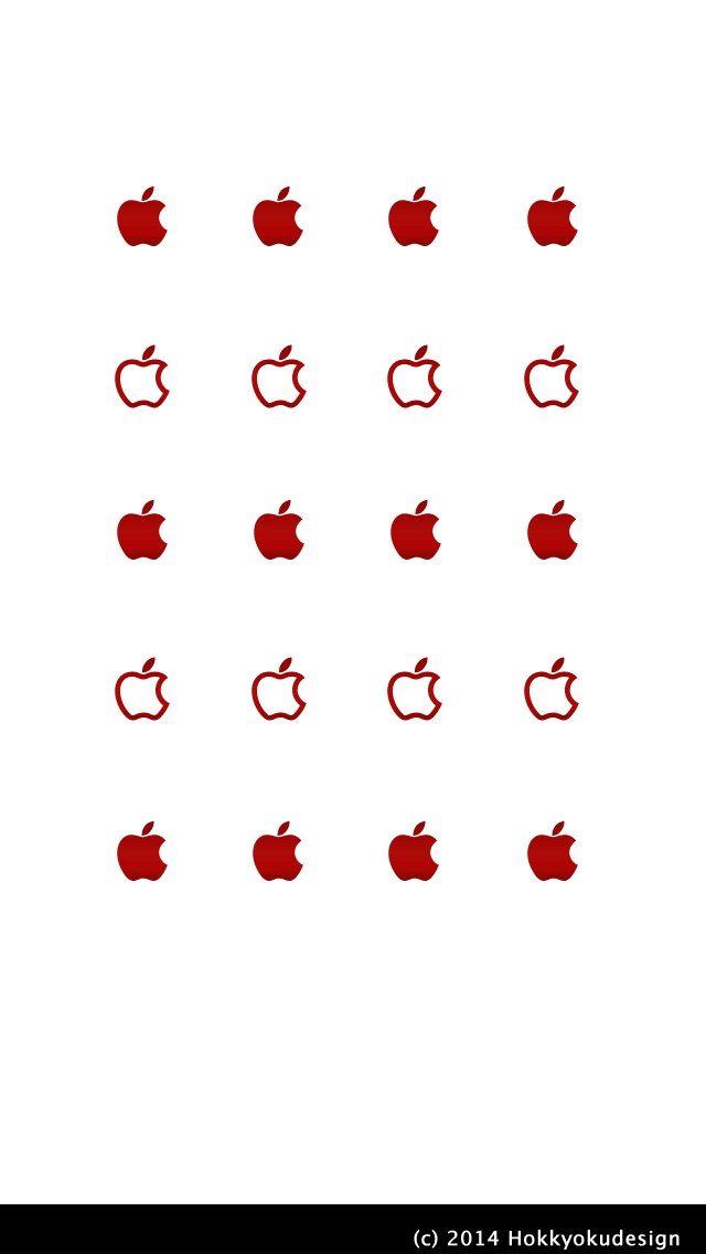 リンゴマーク壁紙　赤