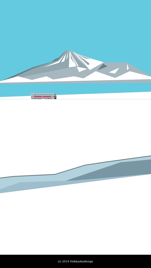日本の風景壁紙　宗谷本線と北海道の山々