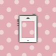 ドット壁紙　iPhone4,4s　ディープピンクドット