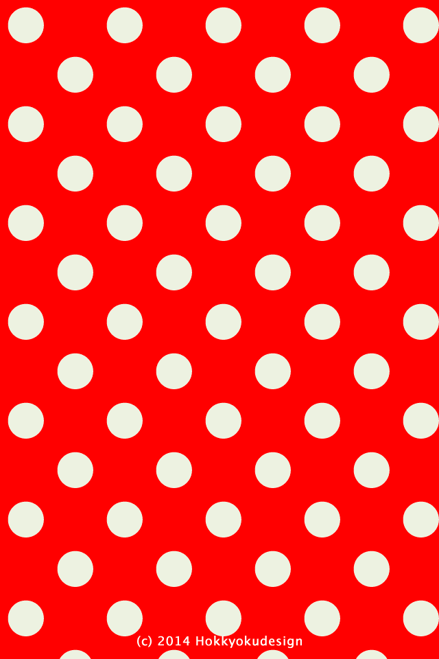 iPhone / Android用壁紙 Red & White Dot