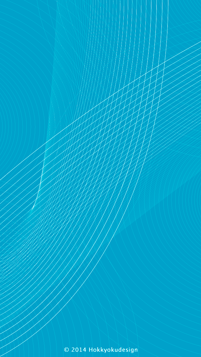 iPhone / Android用壁紙　細いライン　シアン