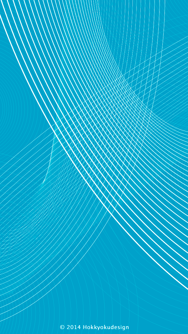 iPhone / Android用壁紙　細いライン　シアン