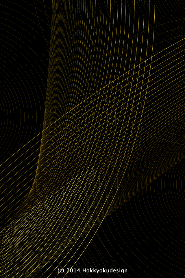 iPhone / Android用ロック画面壁紙　ブラックアンドゴールド