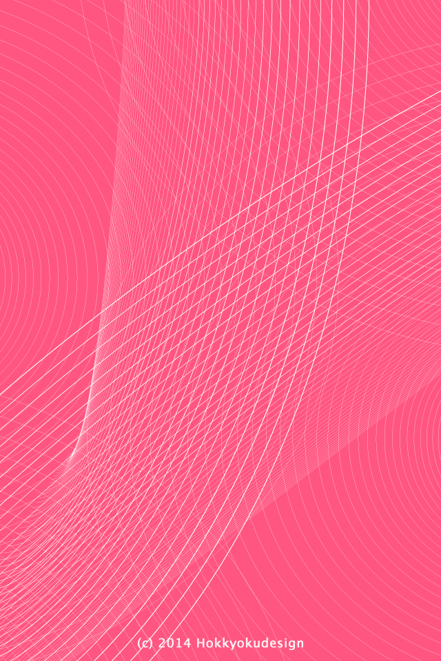 iPhone / Android用ロック画面壁紙　ピンクアンドホワイト
