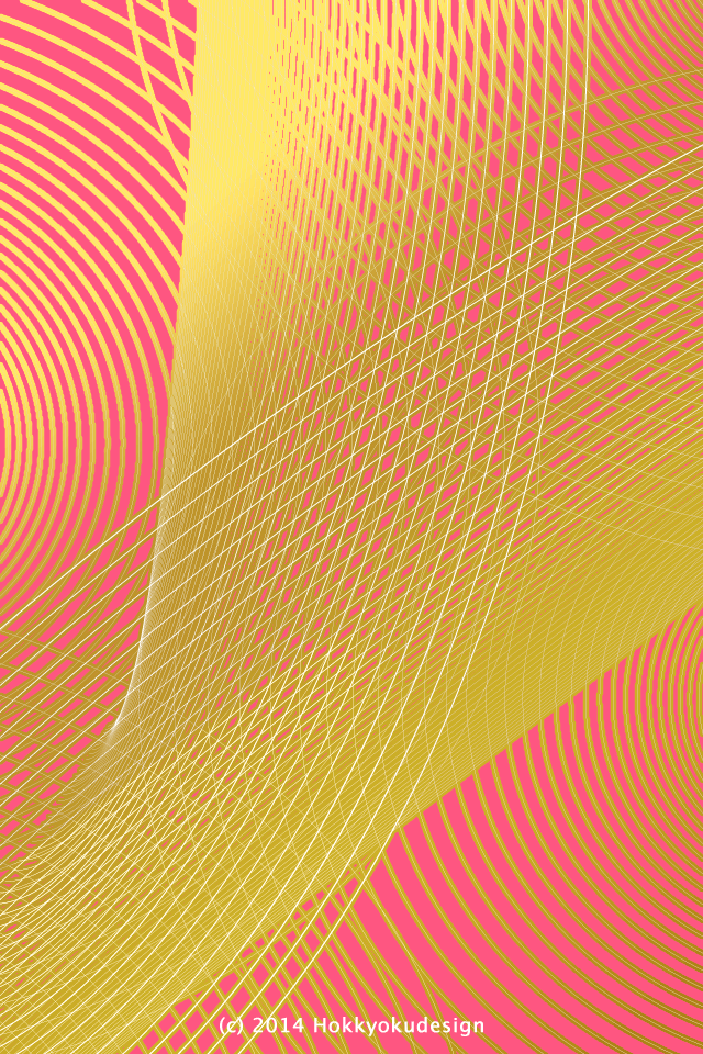 iPhone / Android用ロック画面壁紙　ピンクアンドホワイト