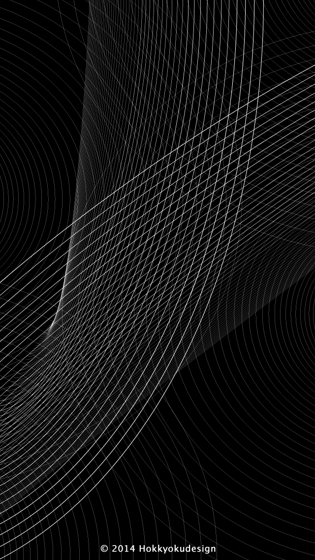 iPhone / Android用壁紙　細いライン　黒と白