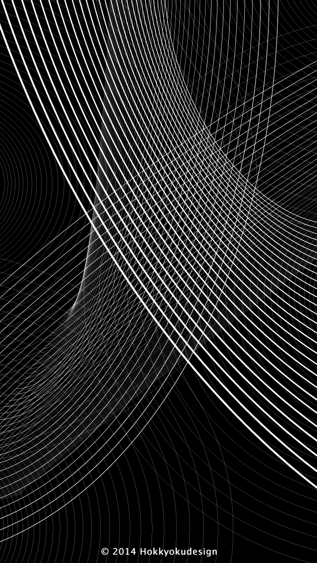 iPhone / Android用壁紙　細いライン　黒と白