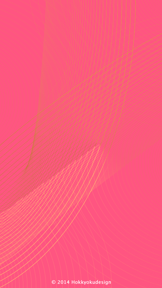 iPhone / Android用壁紙　細い金のラインとピンク