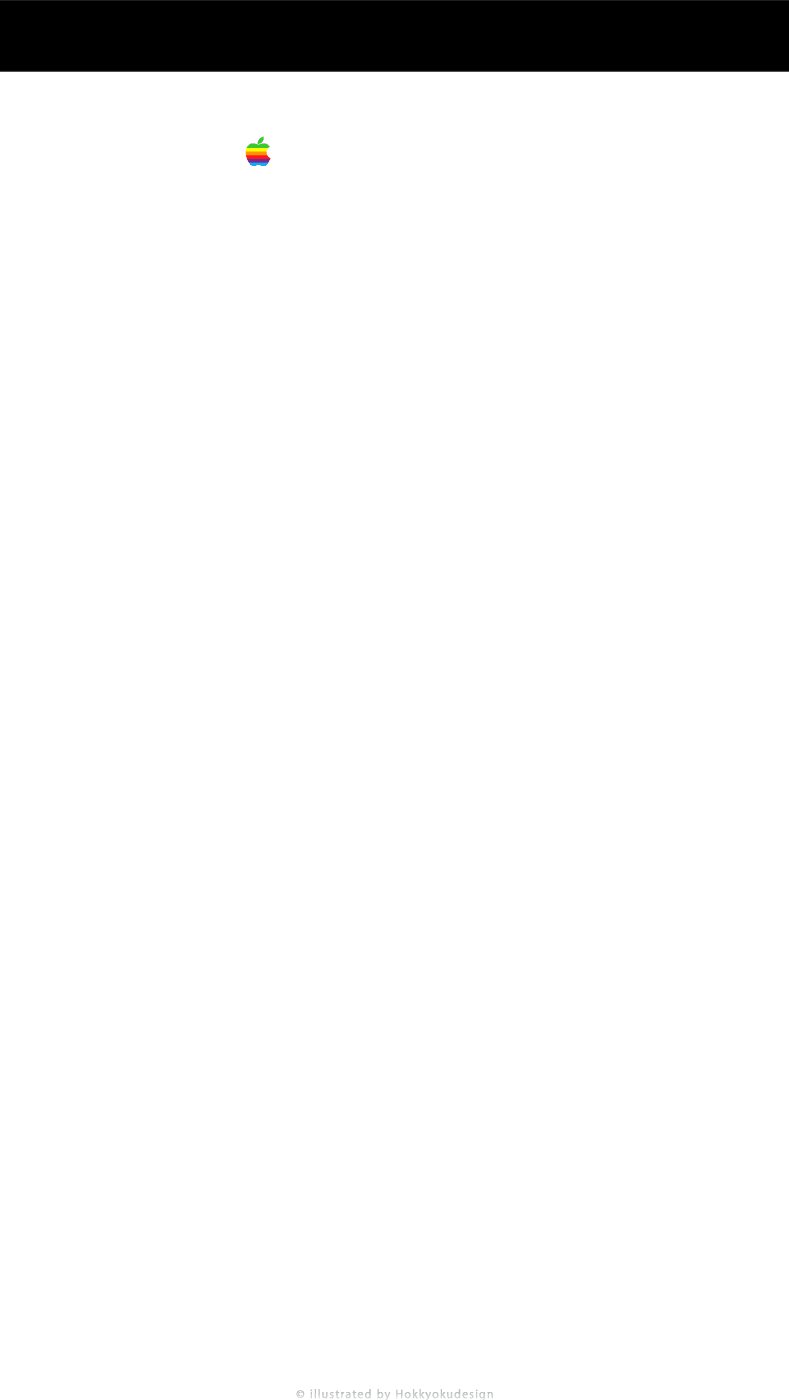 iPhone / Android用壁紙　6色リンゴ