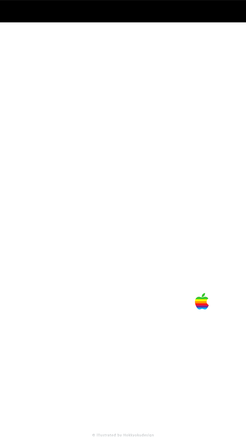 iPhone / Android用壁紙　6色リンゴ