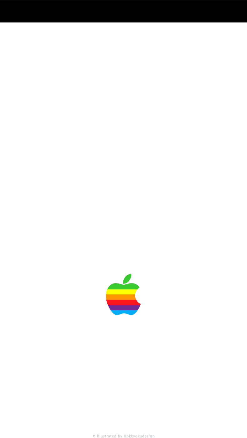 iPhone / Android用壁紙 6色リンゴ