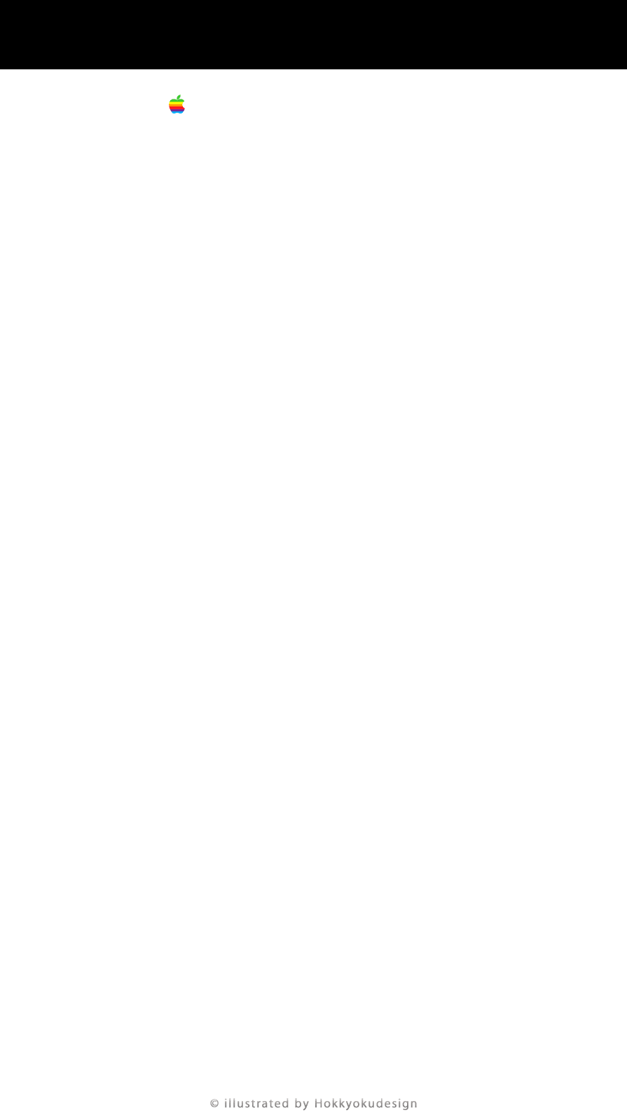 iPhone / Android用壁紙　6色リンゴ