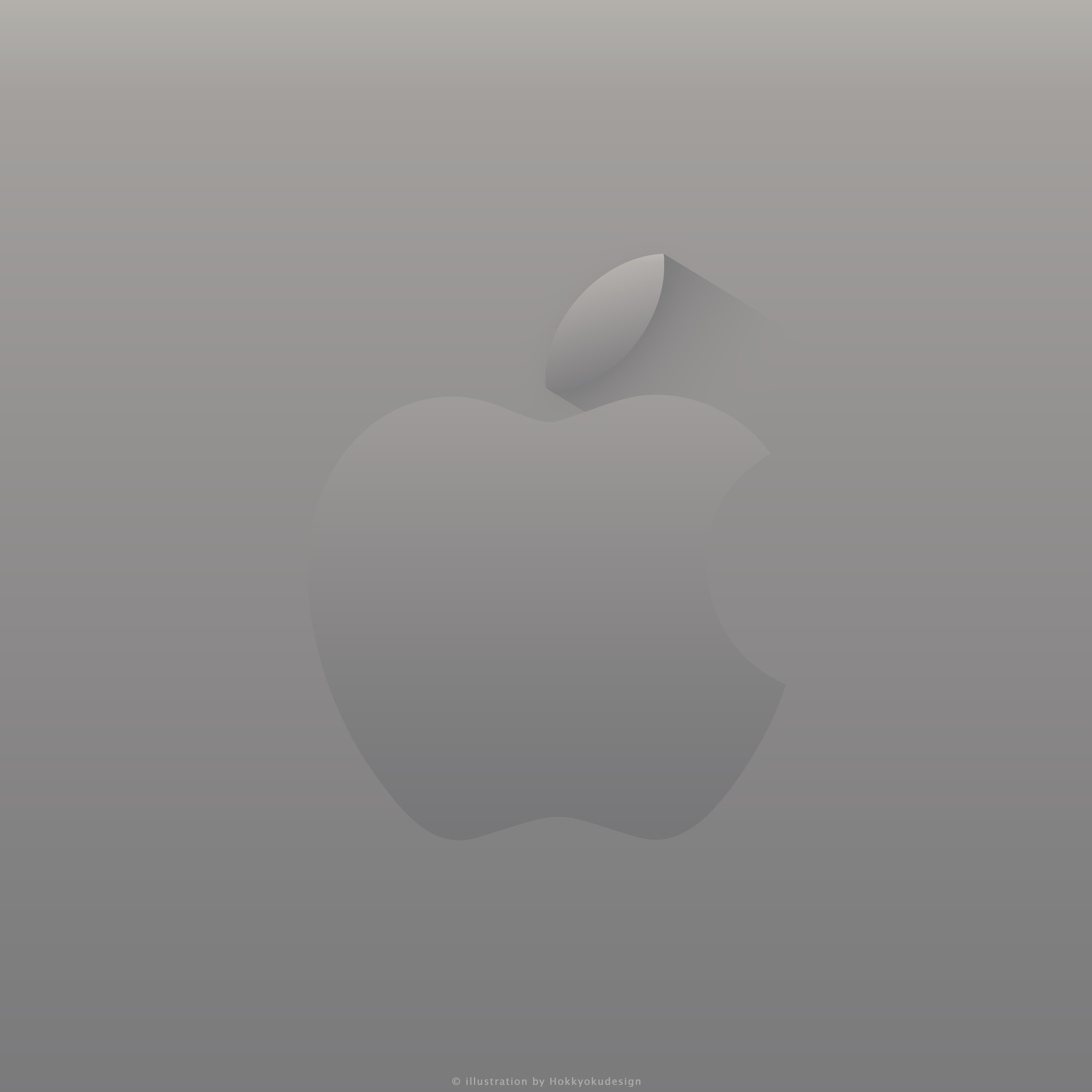 iPhone6,6 Plus用Appleマーク壁紙スペースグレイ