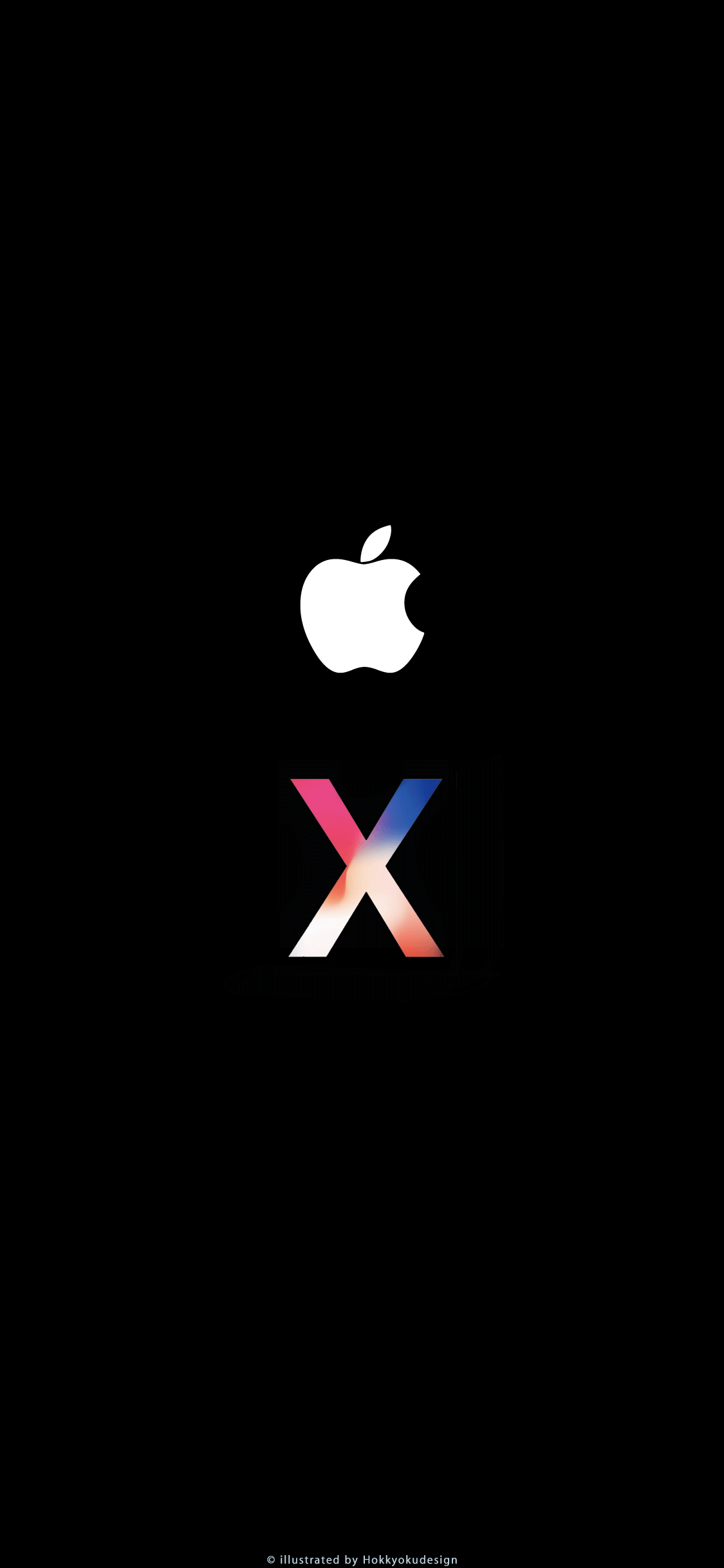 iPhone Xの壁紙　Appleマーク