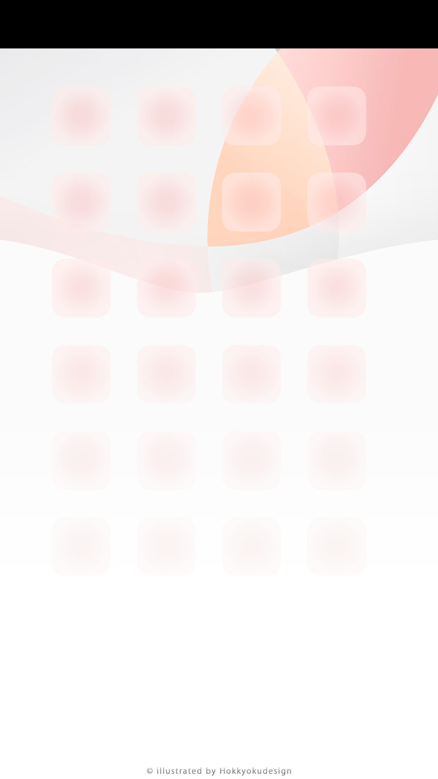 iPhone6,6s用ドックが消える壁紙　Appleマーク