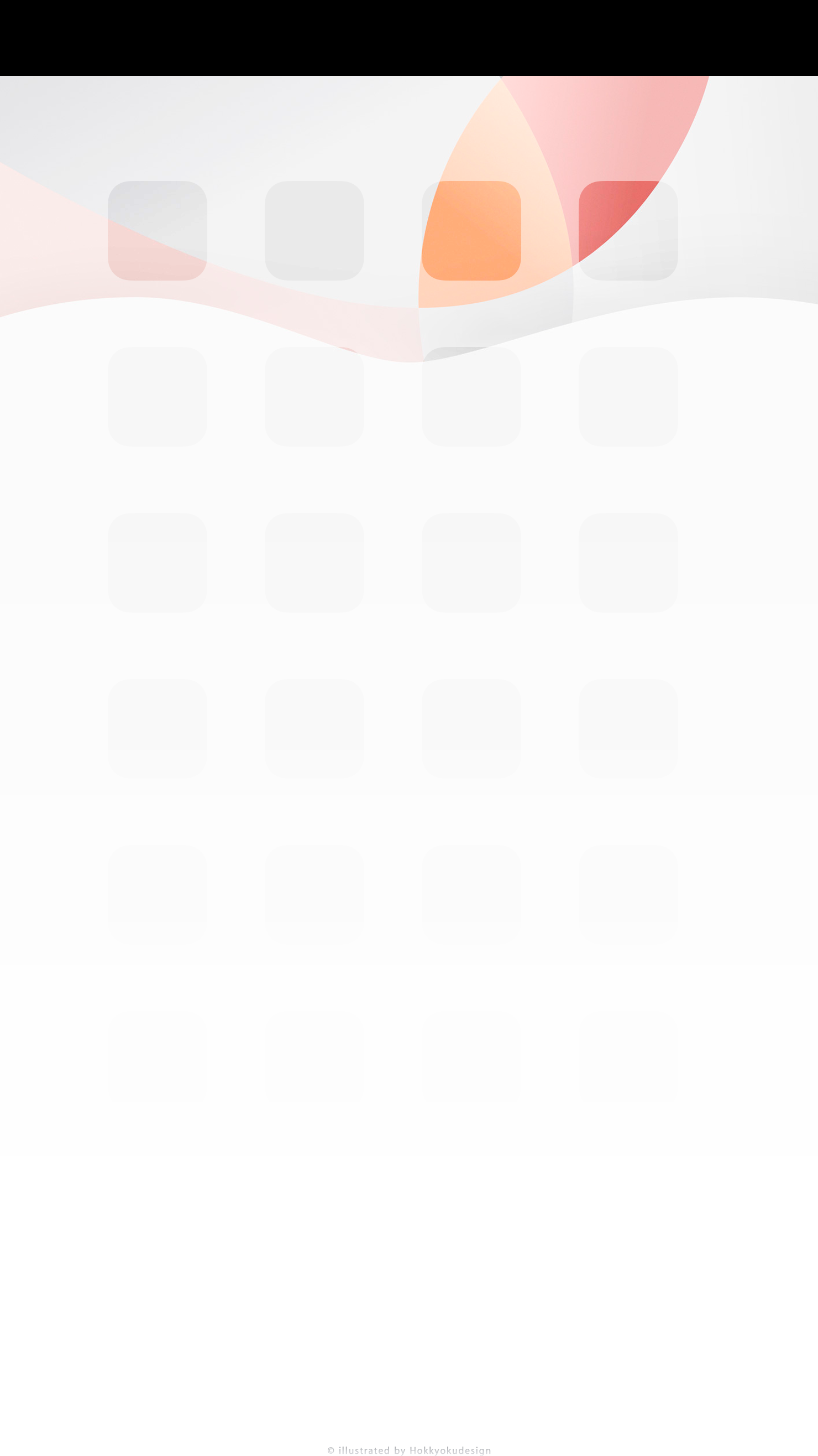 iPhone用ドックが消える壁紙　Appleマーク