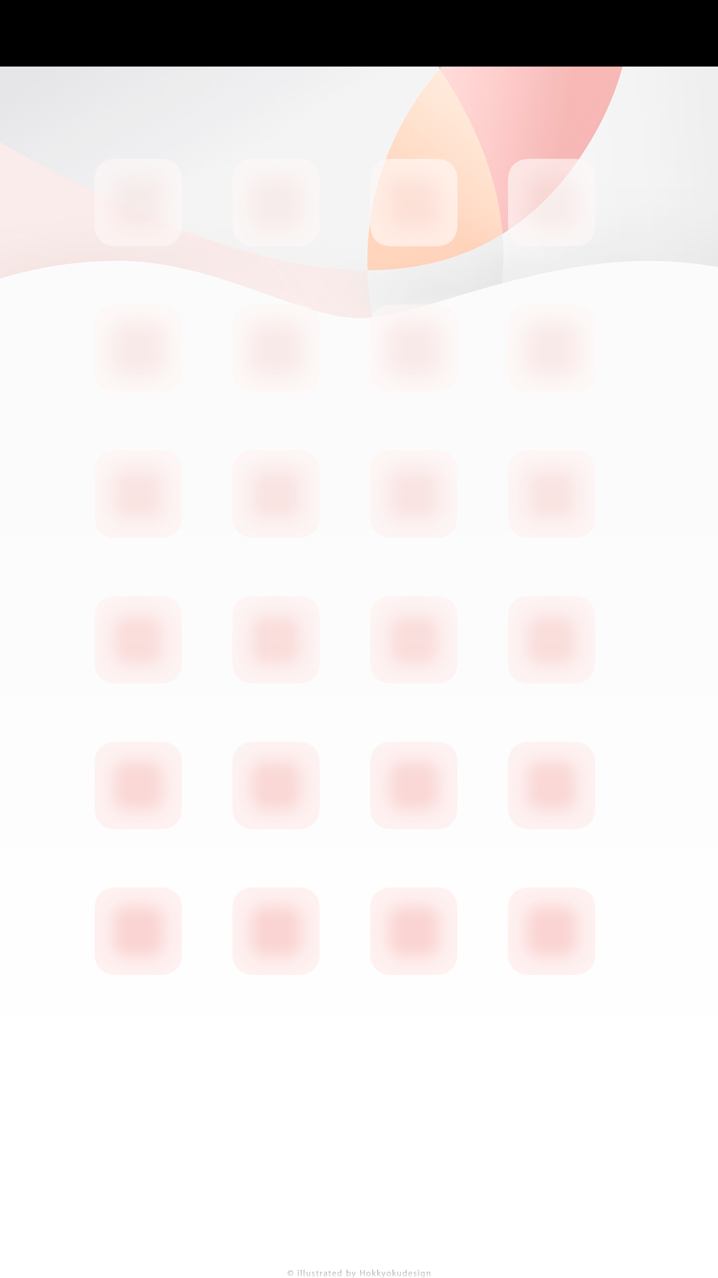 iPhone用ドックが消える壁紙　Appleマーク