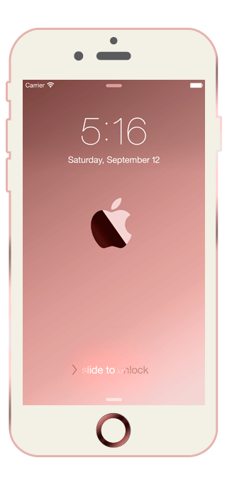 iPhone8/7/6s rosegold wallpaper iOS9
